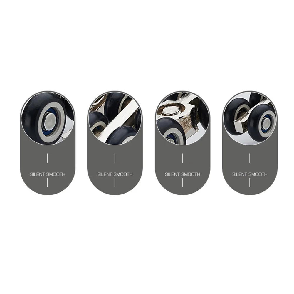 2PCS Universal Home Office Wooden Door Roller Heavy Duty Durable Silent Hanging Wheel Set Hardware Tool Easy Install Sliding