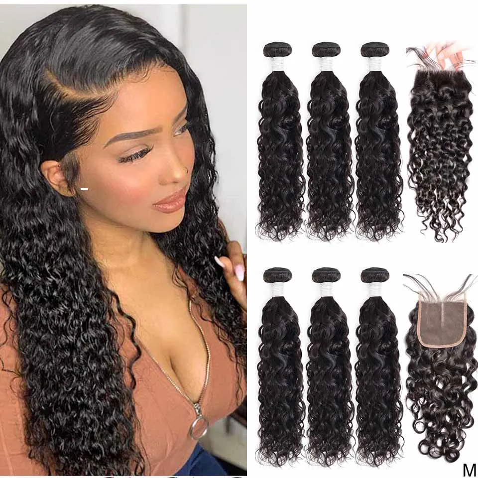 Water Wave Bundles With Closure Wet And Wavy Bundles With Closure