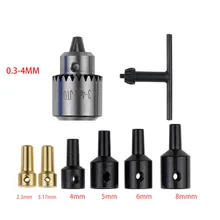  Hot Electric Drill Grinding Mini Drill Chuck Key Keyless Drill Chucks 0.3-4mm Capacity Range W/ 3.17mm Shaft Connecting Rod 