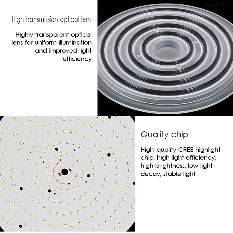 50W 100W 150W 200W Waterproof Led High Bay Light IP65 Industrial Lamp Workshop UFO Garage Warehouse Stadium Market Air (7)