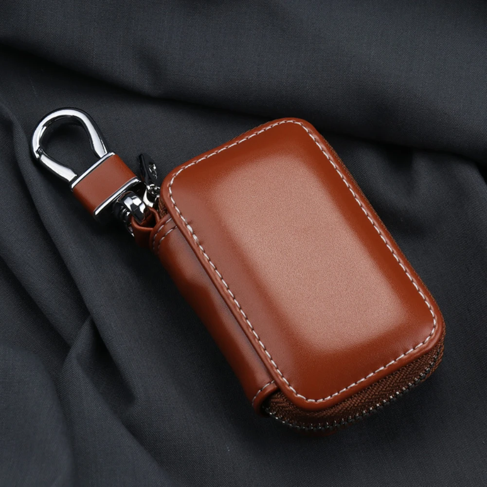 Universal Premium Car Key Fob Case Genuine Leather Car Smart Key fob Holder  for Remote Key Fob