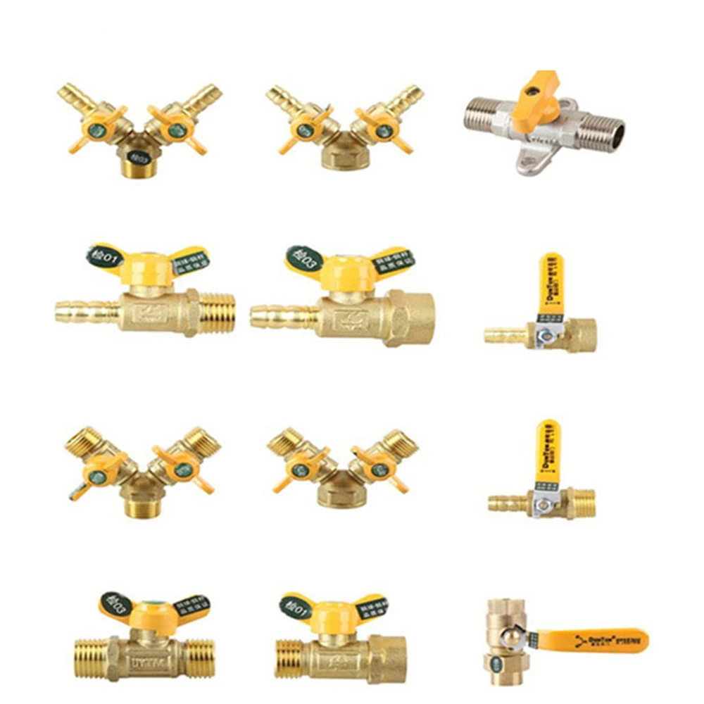 All Copper 4 Points Gas Valve Copper Ball Valve Core Inner And Wire Tee Gas Natural Switch Ball