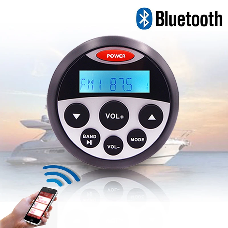 Waterproof Marine Radio Bluetooth Media Stereo Fm Am Audio Receiver For