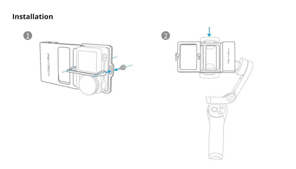 PGYTECH для DJI Osmo Mobile 3 стабилизатор шарнирный адаптер переключатель крепление для Gopro Hero 8 7 для DJI OSMO Feiyu Zhiyun аксессуары