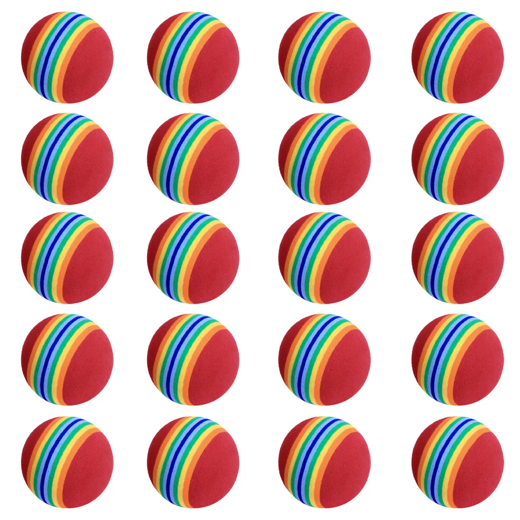 Набор из 20 губчатых мячей для гольфа, тренировочные мягкие шарики