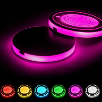 

1 Pair Atmosphere Light Lamp Car Auto Cup Slot Colorful For Honda Dodge USB