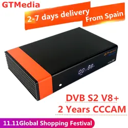 Европа 1 год 7 Clines Cccam GTMedia DVB S2 V8 Nova FREESAT спутниковый телевизор H.265 поддержка AC3, YouTube, Bisskey, ip tv, pvr