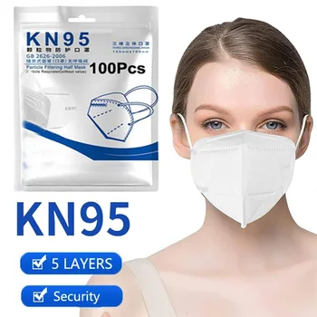

Comfortable Face Mouth Cover 5 layers Disposable Cotton Dust Protective Facial Guards Puff White
