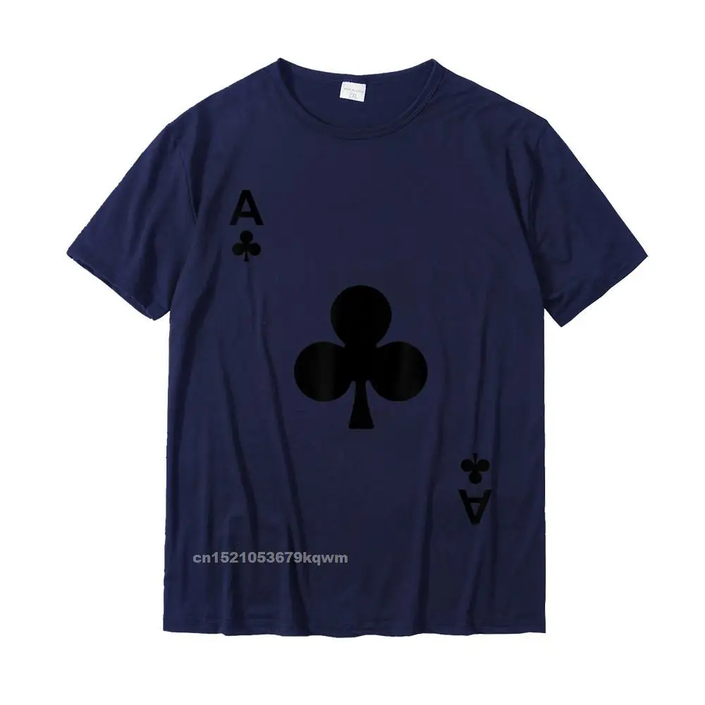 Simple Style 3D Printed Men's T Shirt New Design Summer/Autumn Short Sleeve Round Neck 100% Cotton Tops Tees Gift Tee-Shirt Ace of Clubs Tshirt Blackjack Cards Poker 21 A Tee shirt__3449 navy