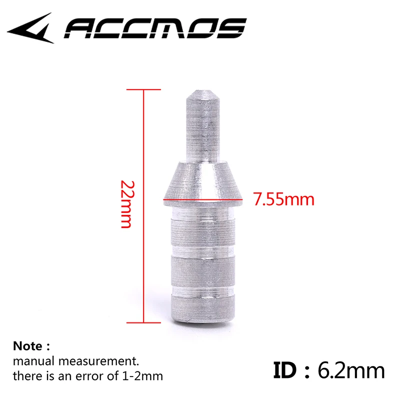 ID 3.2/4.2/6.2/5.2/8.0mm Arrow Shaft Archery Aluminum Nock Pin for Compound/Recurve Bow/Longbow Archery accessory 50pcs