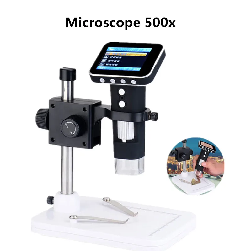 Портативный цифровой микроскоп 1-600X система увеличения 3.6MP экран 4,3 дюймов HD OLED дисплей микроскоп непрерывная Лупа