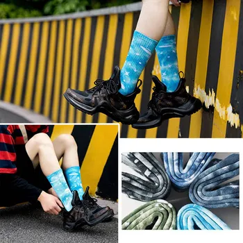 

High-Quality Cotton Skate Socks Men Women Sock Planet Funny Cycling Running Hiking Tie Dye Socks