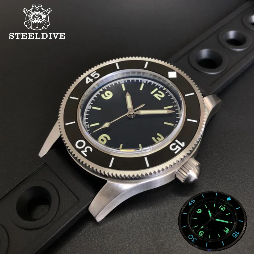 Мужские часы для дайвинга STEELDIVE 50 fathoms японские автоматические механические NH35