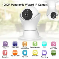 2,0 мегапиксельный 1080P IP панорамный фотоаппарат H.264 Wifi беспроводной ночного видения CCTV безопасности обнаружения движения Интерком детский