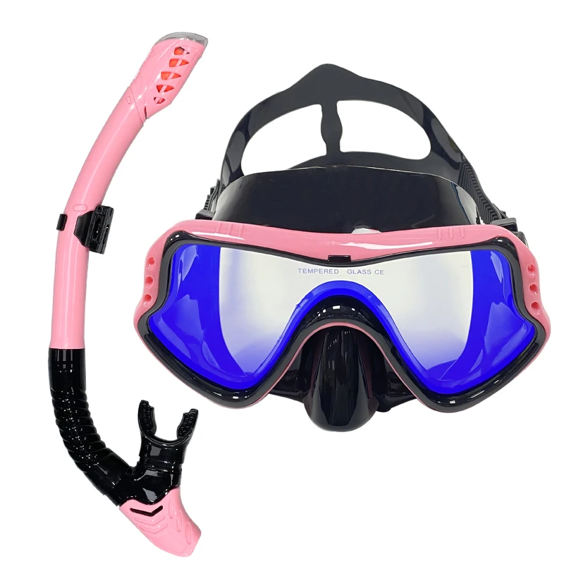 Professional diving mask snorkeling suit adult silicone skirt goggles glasses swimming equipment.