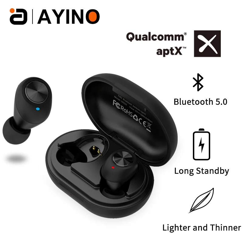 APTX Bluetooth наушники Беспроводные Внутриканальные TWS стерео Спортивные