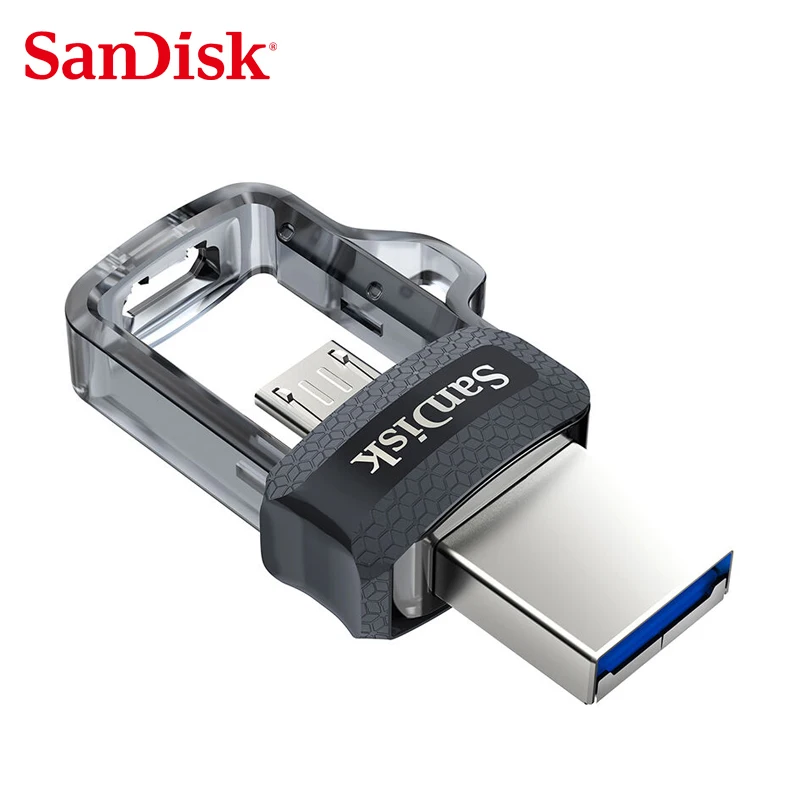 SanDisk SDDD3 флеш-накопитель 64 Гб 128 ГБ 256 ГБ ультра двойной флеш-накопитель Скорость считывания: до 130 МБ/с. 16 Гб оперативной памяти, 32 Гб встроенной памяти, usb-накопитель, карта памяти, 3,1 флеш-накопитель