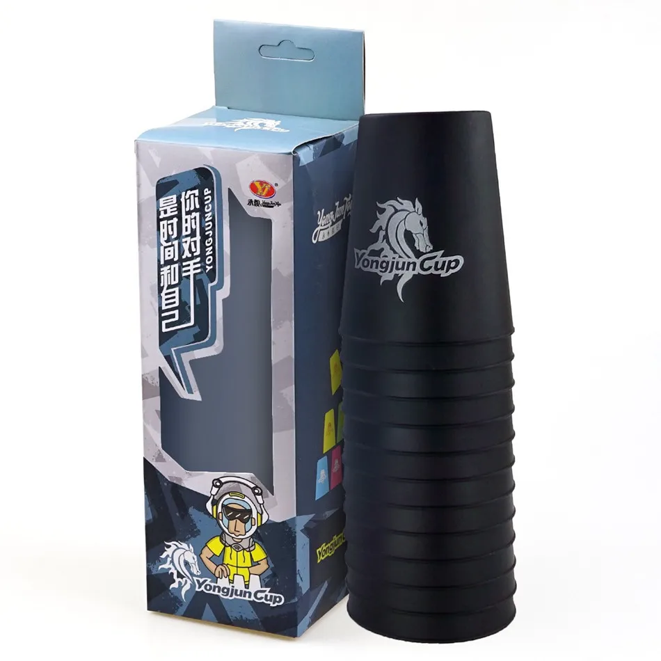 YJ-Juego de tazas voladoras de velocidad para niños, 12 unids/set