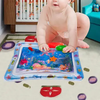 

Inflatable Baby Water Mat Fun Activity Play Center For Children Infants With 6 Movable Small Animals