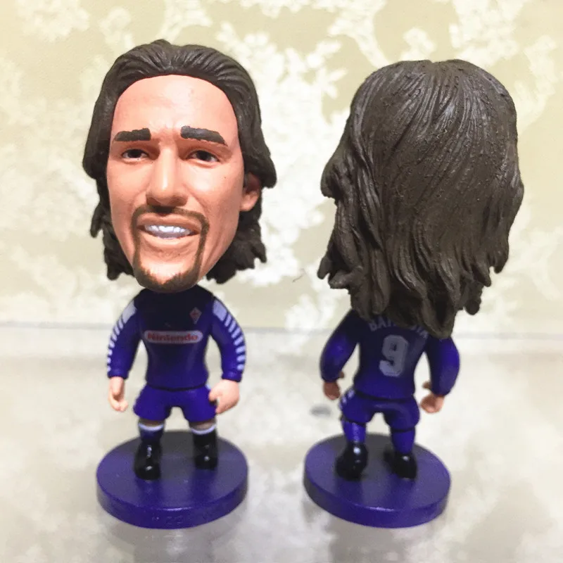 

Soccerwe 2.55" Height Soccer Cartoon Star Doll Batistuta Figurines for Children Christmas Gift Toy