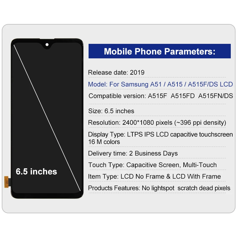 Super AMOLED For Samsung Galaxy A51 LCD Display SM