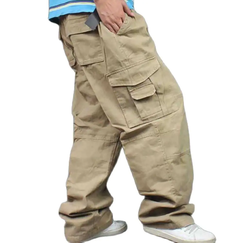 Wide Leg Hip Hop Pants Men Casual Cotton Harem Cargo Pants Loose baggy Trousers Streetwear Plus Size Joggers Men Clothing cargo pants cotton work pants military cargo pants men casual pants casual tooling pants