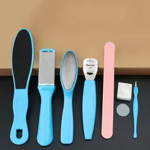 Ensemble de fichiers de manucure et de soins des pieds, en acier inoxydable, pour enlever les callosités et les peaux mortes et dures, grattoir, râpe de pédicure, 8 pièces