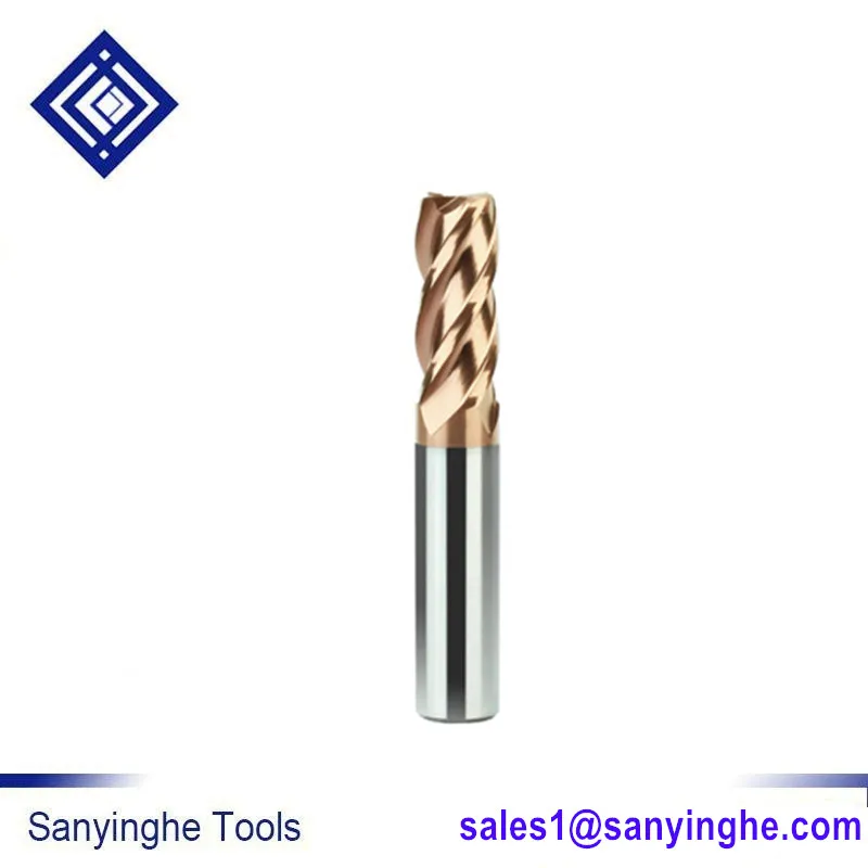 

58 Degrees 4 Blades Tungsten Steel Milling Cutter Carbide Straight Shank Coated Flat Bottom End Mill CNC Machining Tool