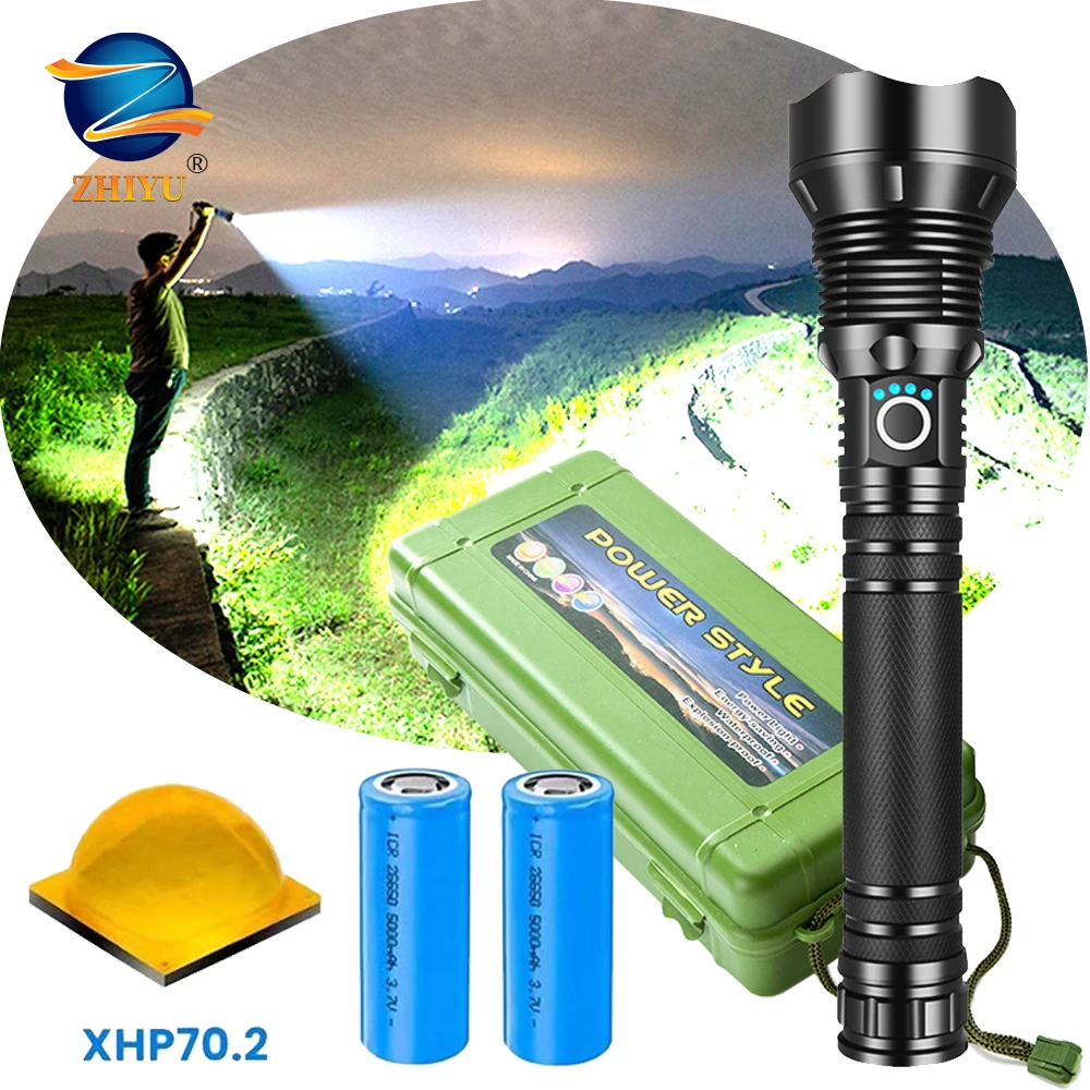 Самый мощный светодиодный фонарик Xhp90 30000 лм фонафонарь с Usb Xhp50 перезаряжаемые