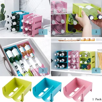 

Kitchen Organizer Refrigerator Storage Basket Box Rack Fridge Freezer Home Kitchen Can Beverage Organizer Tool^5