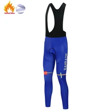 Зимняя команда Бахрейна штаны для велоспорта spodnie rowerowe zimowe Зимние флисовые велосипедные штаны мужские 12D колодки culot ciclismo invierno