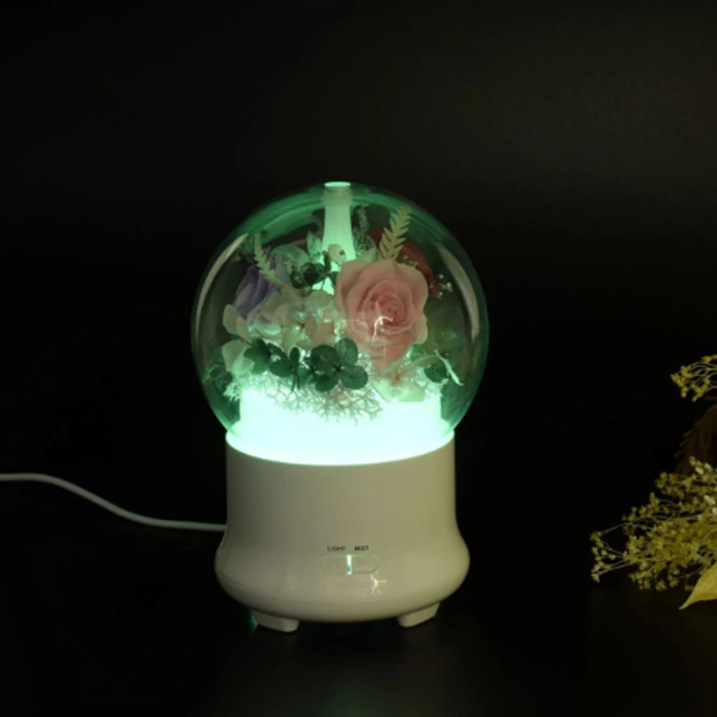 Immortal Flower Aroma Diffuser Essential Oil Air Humidifiers Ultrasonic Aromatherapy 7 Color LED Night light Office Home Gift