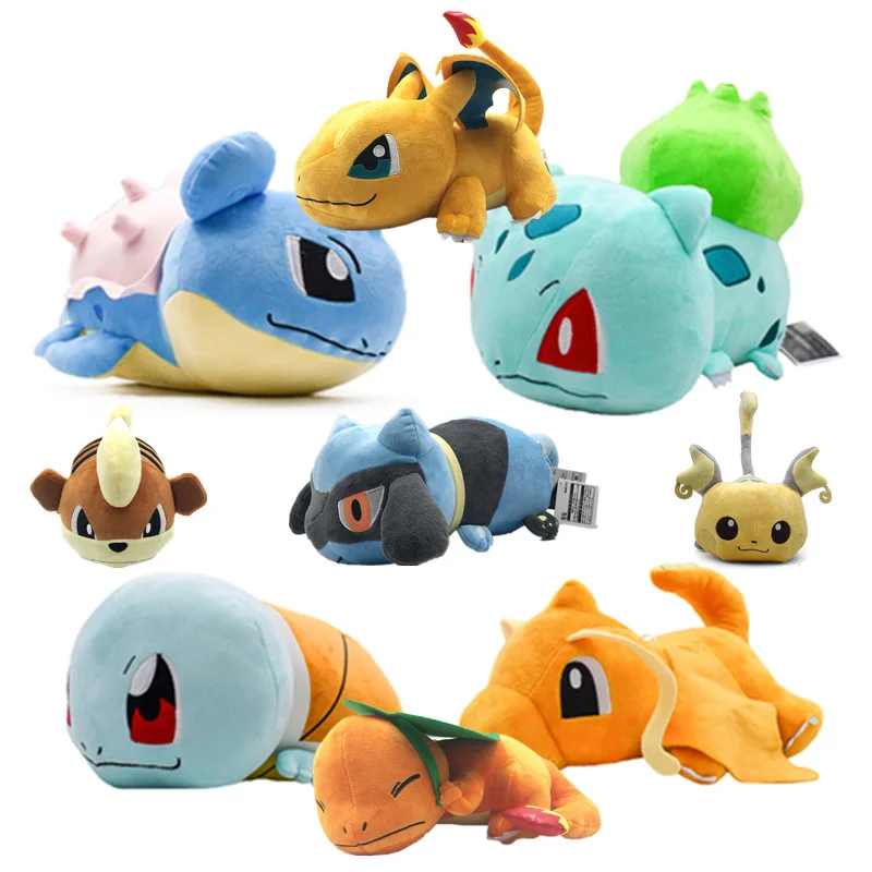 9 стилей новейший булбазавр Стрекоза Growlithe Lapras Riolu белки 10-1" куклы животных мягкая игрушка подушка в розницу