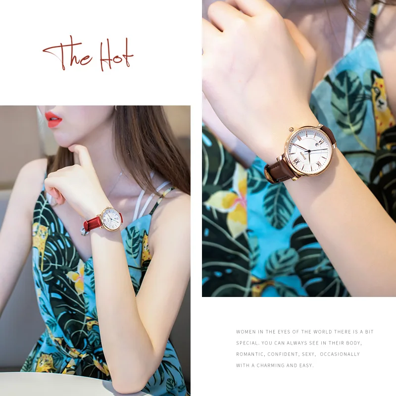 Роскошные женские часы 2019 изысканные кварцевые наручные водонепроницаемые