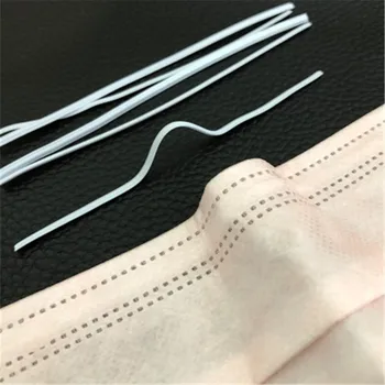 

100Pcs Adjustable Nose Clips Elastic Mask Band For Mouth Face Mask Elastic Cord Rubber Band DIY Protective Clothes