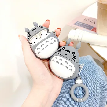 

For Apple Airpods 1/2 Case,3D Cartoon Cute Totoro Case Soft Silicone Earphone Headphone Cover Case For Apple Airpods Case
