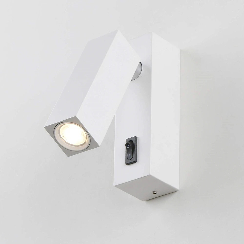 LED Rotated Wall Lamp Bedside Night Light Bedroom Reading Wall Light 3W Hotel Room Bedside Wall Light AC100-240V - Цвет абажура: White