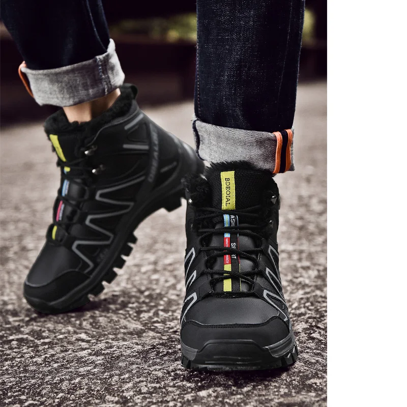 Winter Warm Fur Male Shoes For Men Adult Casual Sneakers Comfortable outdoor Popular cotton shoes
