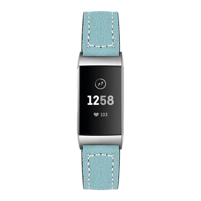 Кожаный Смарт-часы с заменой ремешка браслет ремешок для FitbitCharge 3 PUO88