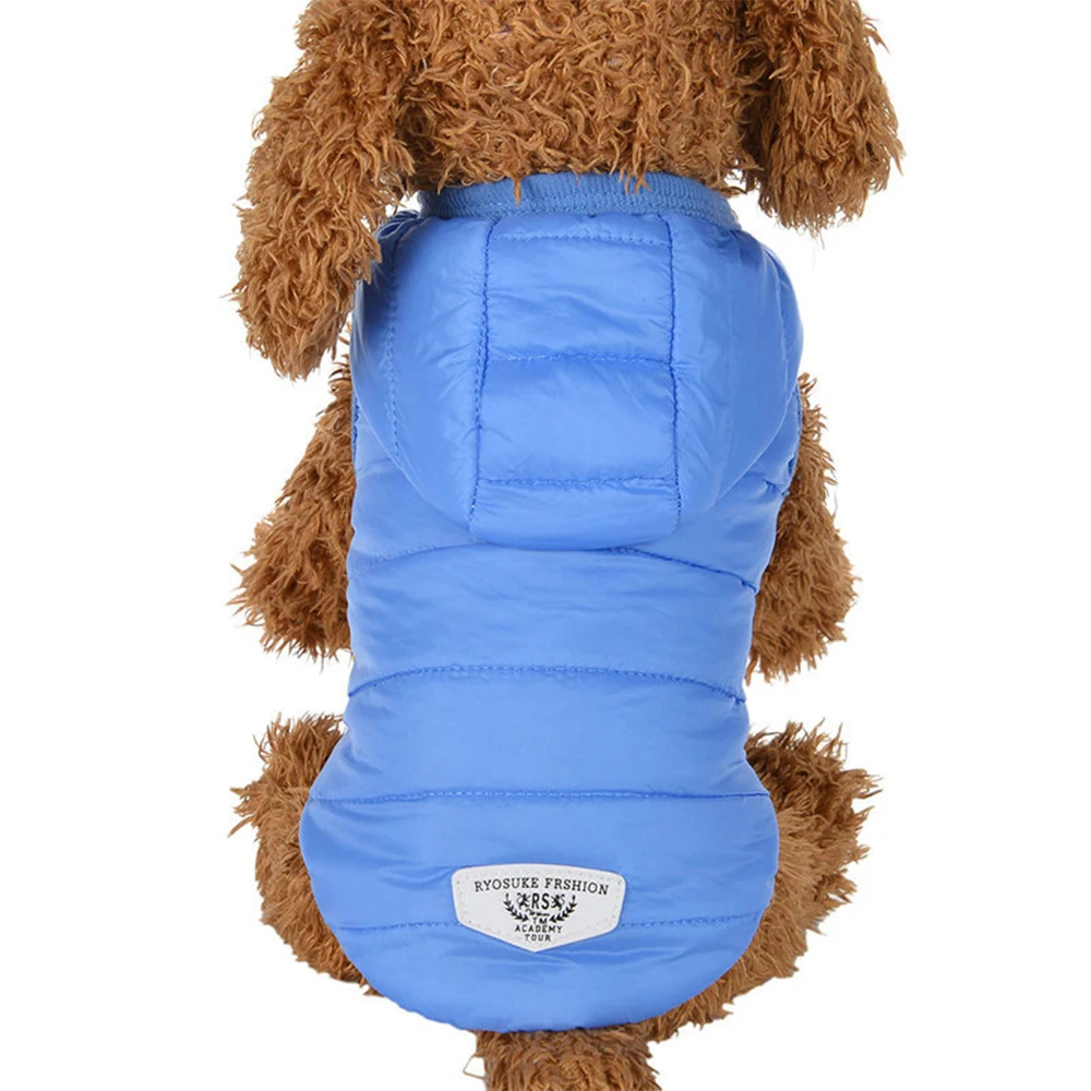 Куртка для собаки, домашнего животного зимняя теплая одежда пальто для щенка Теплый пуховик хлопковая толстовка Mediam для больших собак, Костюмы XS-XL