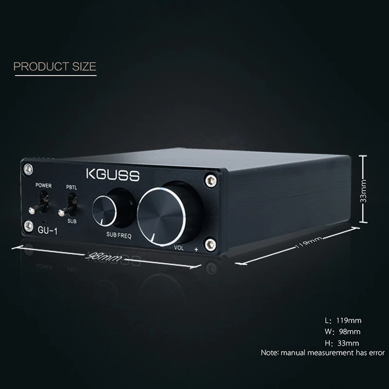 Kguss Gu-1 Hifi цифровой аудио усилитель 100 Вт x 2 Полнодиапазонный моно цифровой усилитель чип