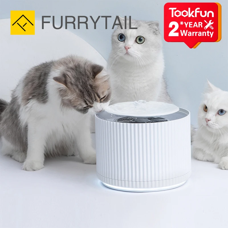 FURRYTAIL кошка питьевой машины 24h Умный кот фонтан воды Автоматическая подача