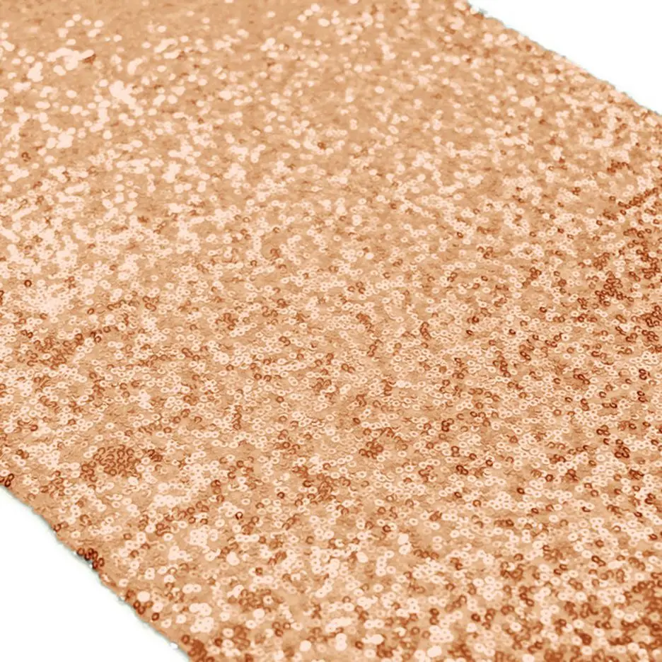Rose Gold 12x72-дюймовая настольная дорожка Бирюзовая блестящая настольная дорожка s элегантное украшение стола для свадебной Party-M1012 - Цвет: Rose Gold