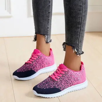 

lightweight flat sneakers women breathable mesh running shoes for women outdoor training jogging shoes for female