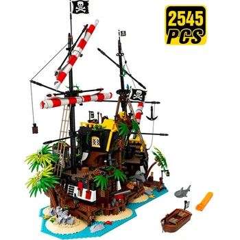 

Building Blocks Creator Expert Technic City Pirate Barracuda Bay Friends Idea Bricks Toys for Children Gift