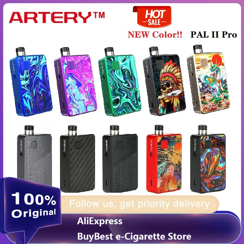 Горячая Распродажа новинка артерия PAL 2 Pro Pod Kit 1000 мАч большая батарея электронная