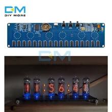5v eletrônico diy kit in14 nixie tubo módulo digital led relógio presente placa de circuito kit pcba sem tubos