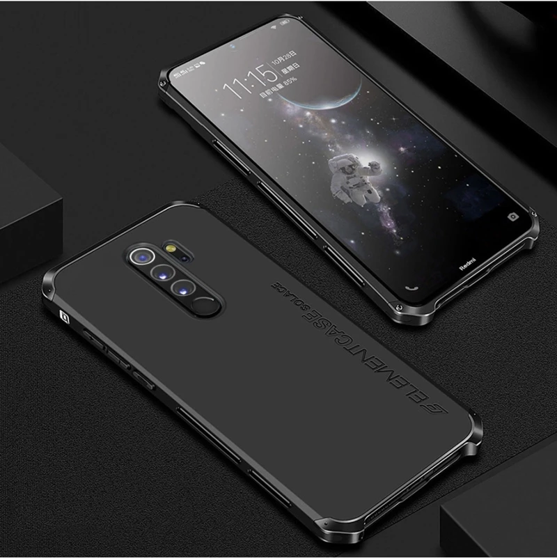 Ударопрочный металлический корпус для Xiaomi Redmi Note 8 Pro, чехлы Note8, жесткий алюминиевый Гибридный чехол для ПК для Redmi Note 8, задняя крышка