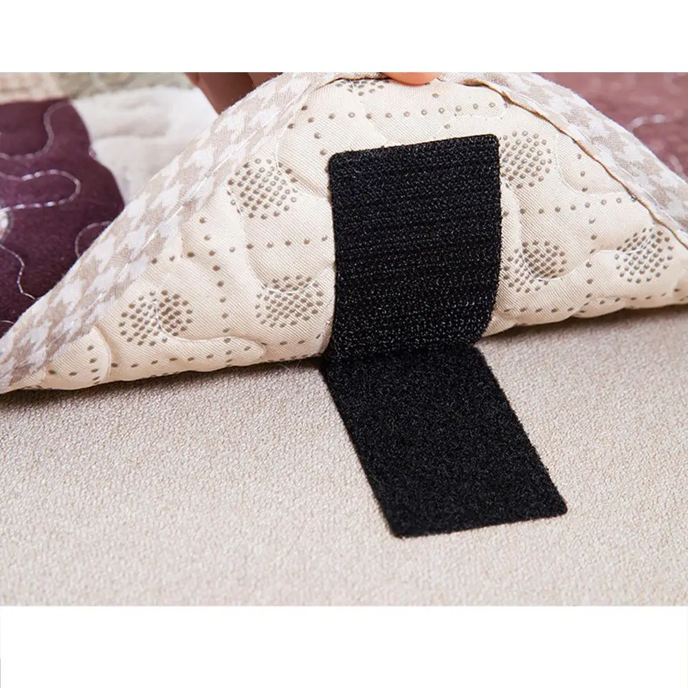 Rectangular black 5 пар диванных подушек листы клейкая застежка бесшовная двухсторонняя фиксированная паста простыни скатерти диван ковер Противоскользящий держатель - Цвет: Rectangular black