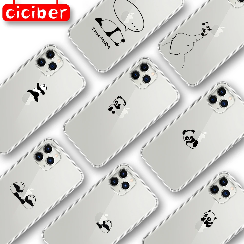 Чехол Pandas для телефона iPhone 11 мягкий чехол из ТПУ Pro XS MAX 8 7 6 6S Plus X XR 5S SE 2020 белый